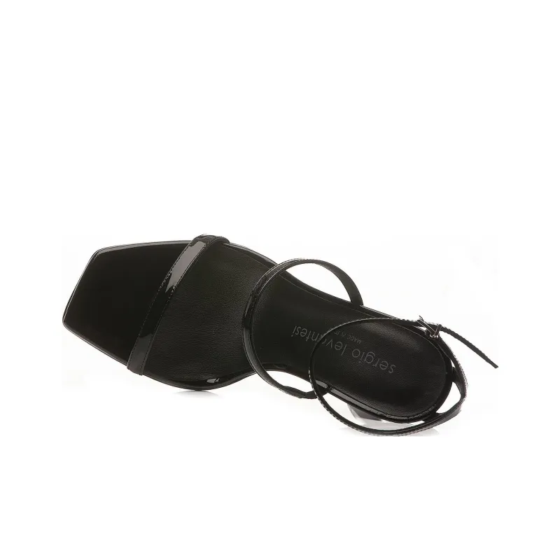 Sergio Levantesi Strap Sandals 9cm Women's Black-2