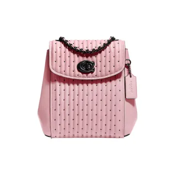 COACH Parker Nappa Leather Backpack Regular Women's Pink