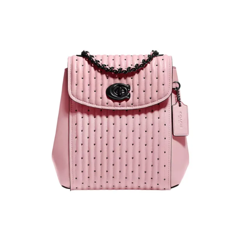 COACH Parker Nappa Leather Backpack Regular Women's Pink-0