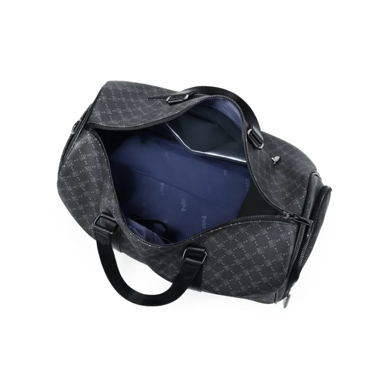POLO PVC Synthetic Leather Travel Bag 28L Men's Dark Gray-3