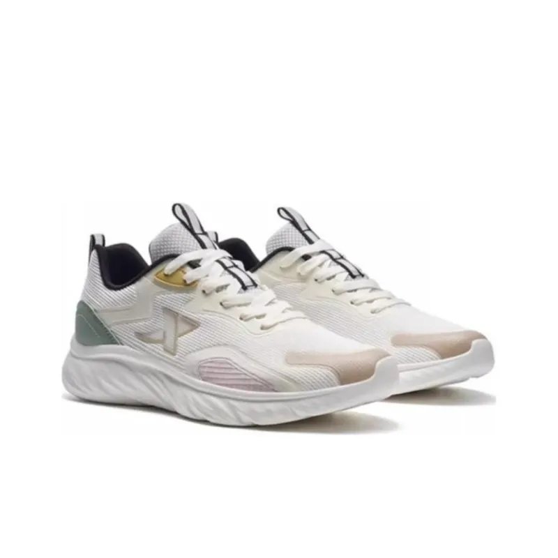 XTEP Shuyue1.5 Cushioning Anti Slip And Wear Resistant Low Top Running Shoes Men's White Green Pink-3