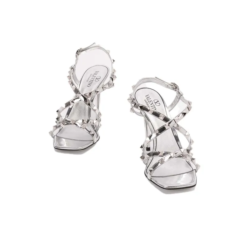 Valentino Garavani Rockstud Buckled Heeled Sandals Women's-3