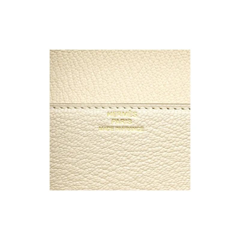 HERMES Roulis Goatskin Clutch Shoulder Bag Crossbody Bag Fanny Pack Wallet Regular Women's I2 Nata Cream White-7