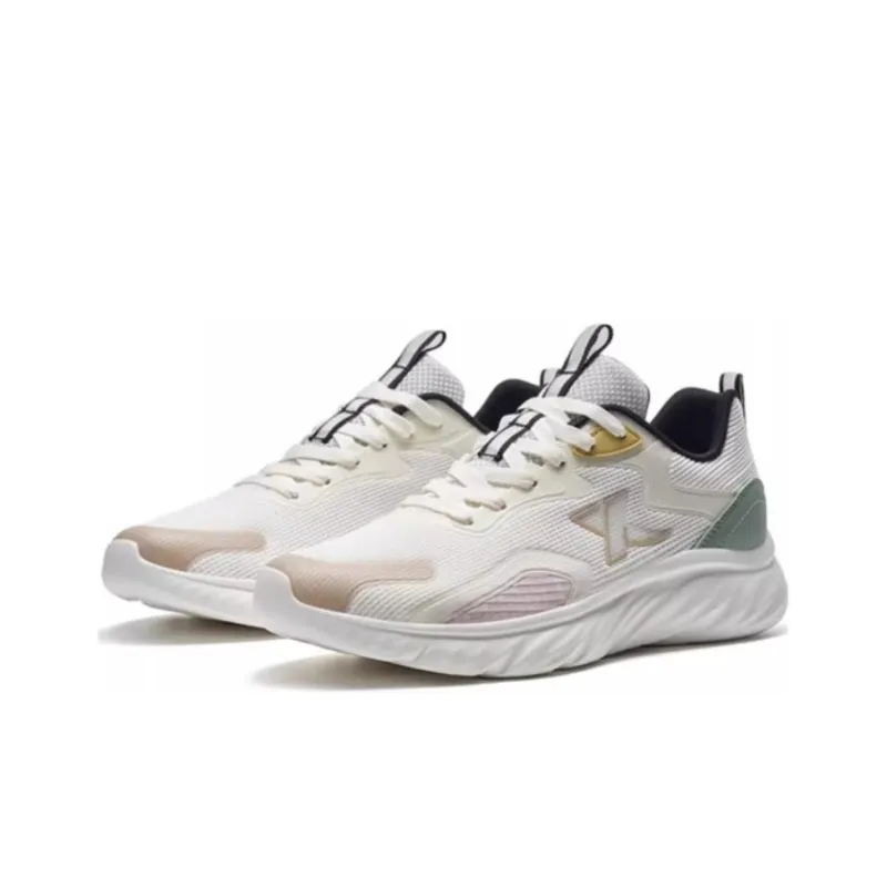 XTEP Shuyue1.5 Cushioning Anti Slip And Wear Resistant Low Top Running Shoes Men's White Green Pink-2