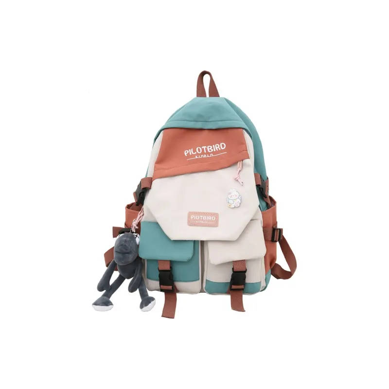 BALANG Canvas Backpack Regular Unisex Black/Green/Red-4