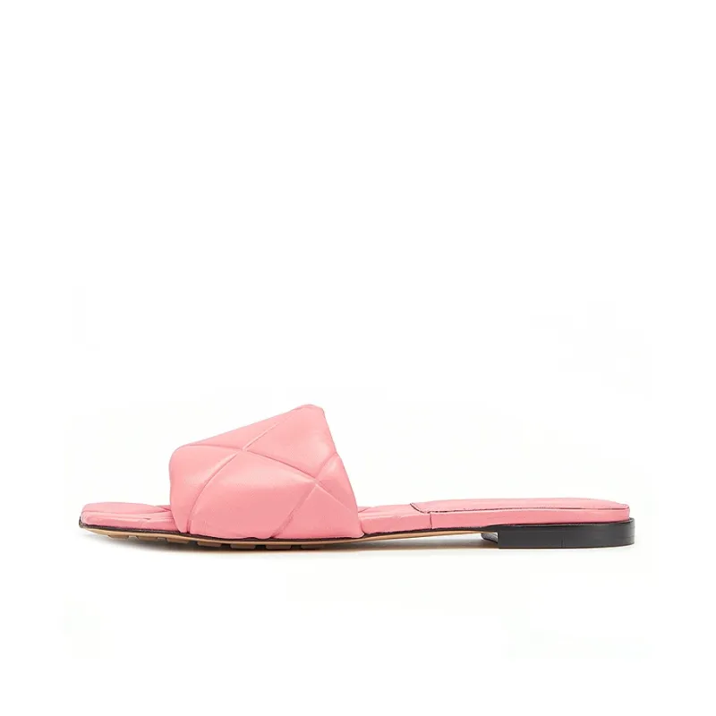 Bottega Veneta Lido Flat Sandal Pink Women's-0