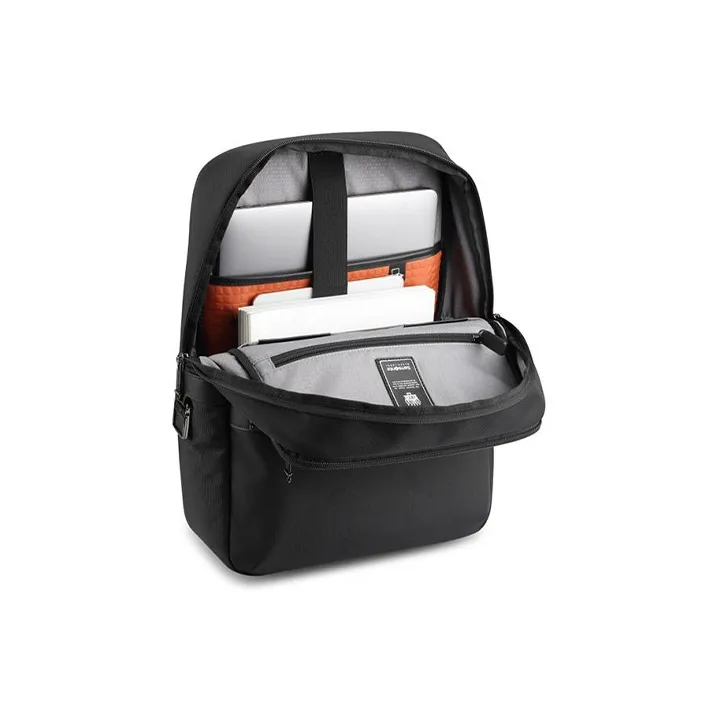 SAMSONITE SBL ENCODE Fabric Cow Leather Patchwork Backpack Regular Men's Black-4