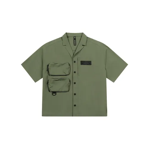 Magn Lens Shirts Men Dark Green