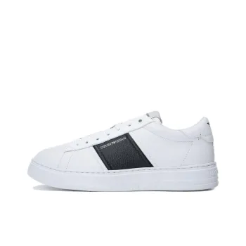 EMPORIO ARMANI Low Top Skateboard Shoes Men's Black White