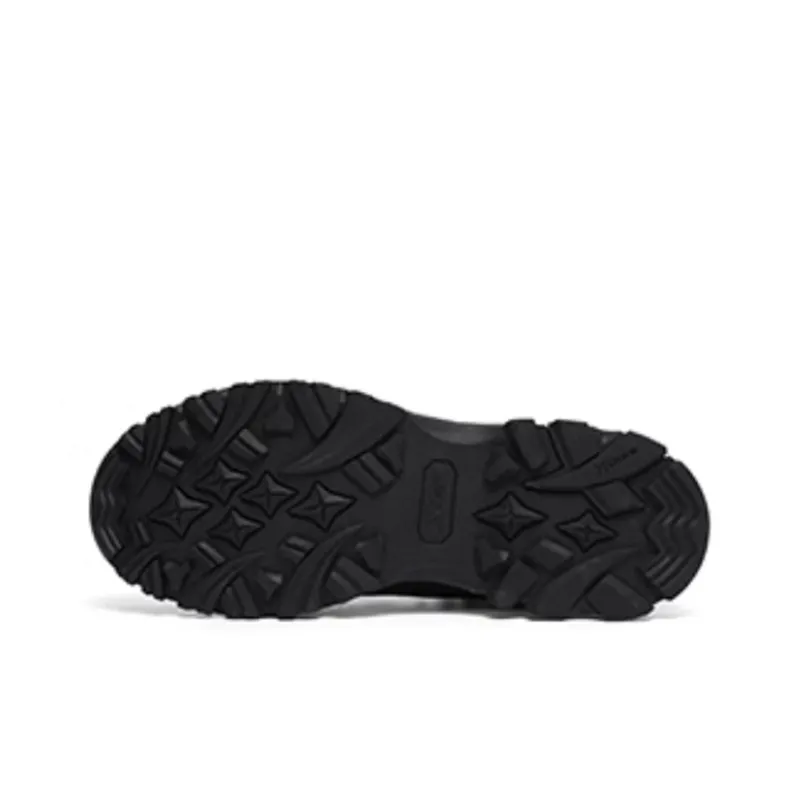 XTEP Cushioned Anti-Slip Wear-Resistant Breathable Lightweight Mid-Top Outdoor Shoes Men's Black Gray Color-3