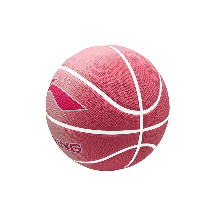 LiNing Rubber Basketball Pink Size 7 Training Unisex-2