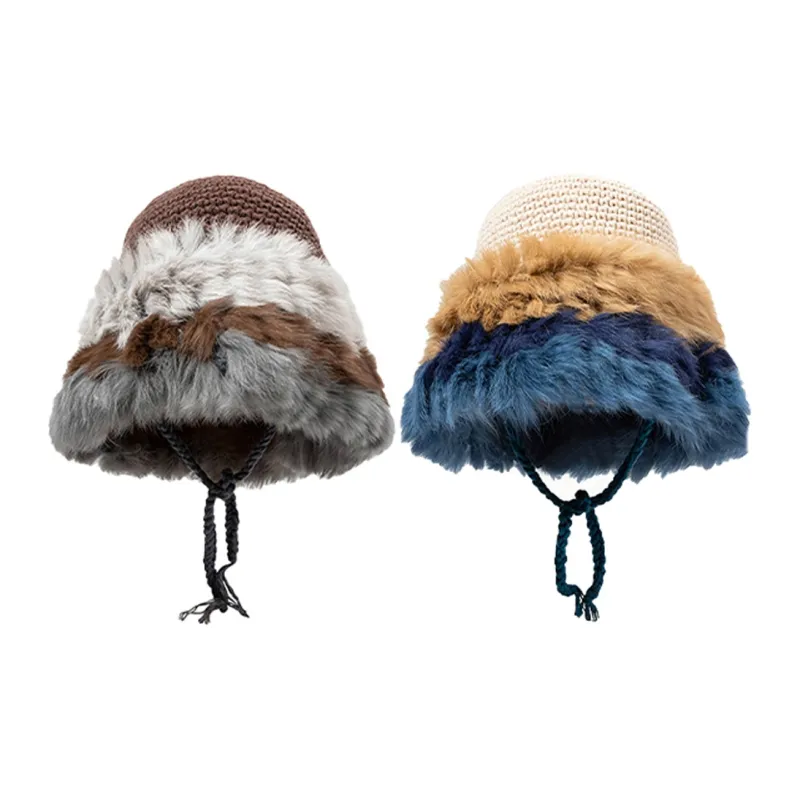 AAJF Rabbit Fur Beanies Women's-2