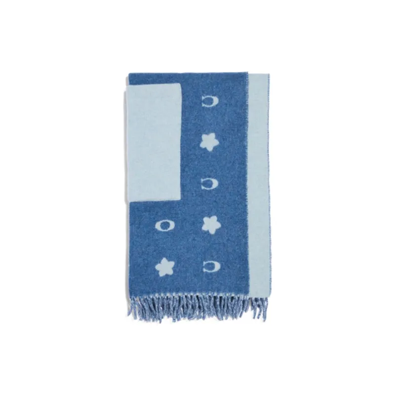COACH Knit Scarves Women's Blue-0