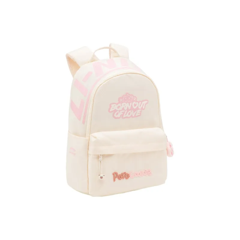 LiNing League Of Legends Poro Collaboration Collection Polyester Backpack Unisex Ecru-1