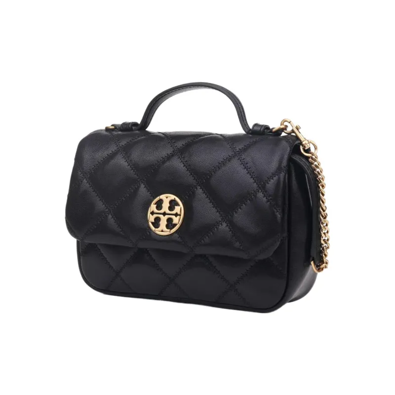 TORY BURCH TB Willa Leather Square Bag Shoulder Bag Crossbody Bag Handbag Women's Black-1