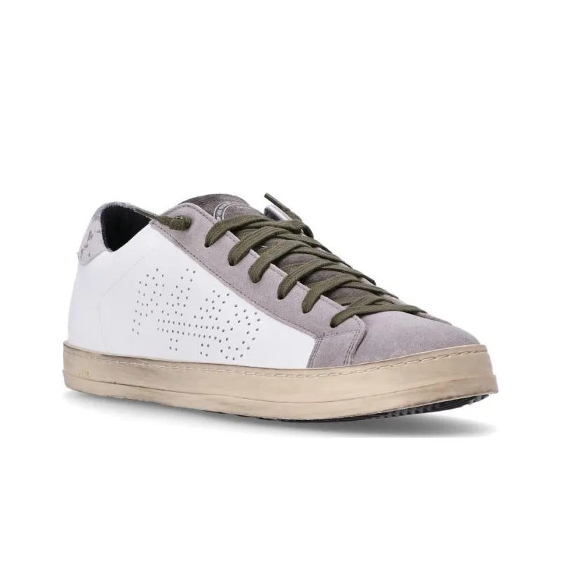 P448 Low Top Skateboard Shoes Men's White Gray-2