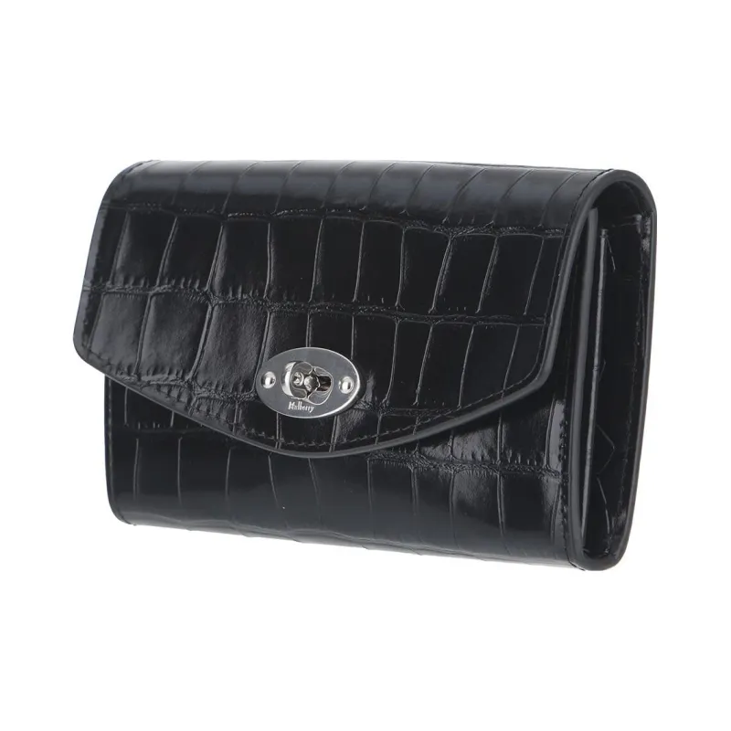 Mulberry Darley Calfskin Wallet Women's Black-1
