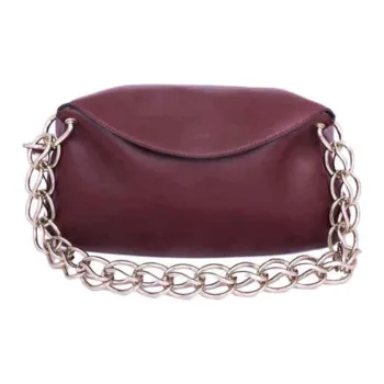 Chloe Juana Shiny Calfskin Handbag Shoulder Bag Women's Burgundy
