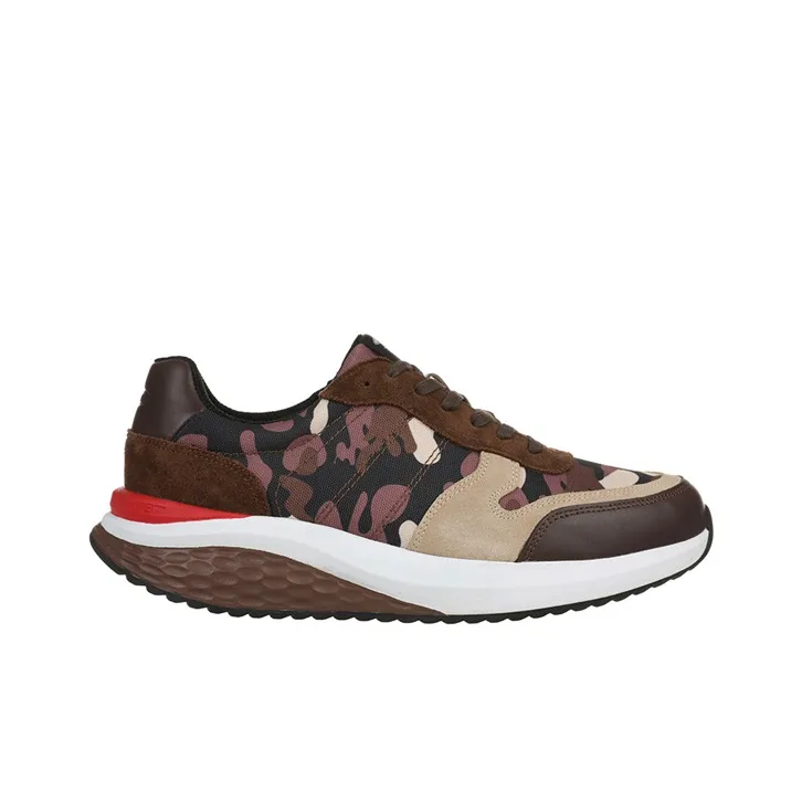 MBT Curved Sole Platform TIANO Low Top Running Shoes Men's Brown-1