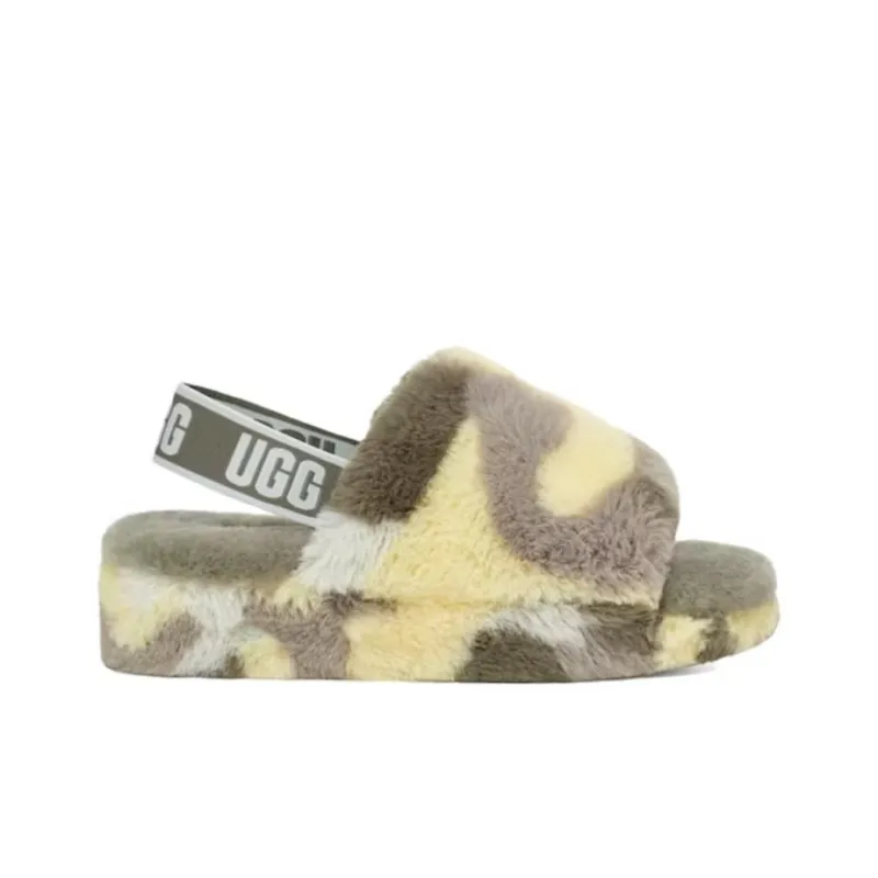 UGG Fluff Yeah Slide Camopop Moss Green Women's-1