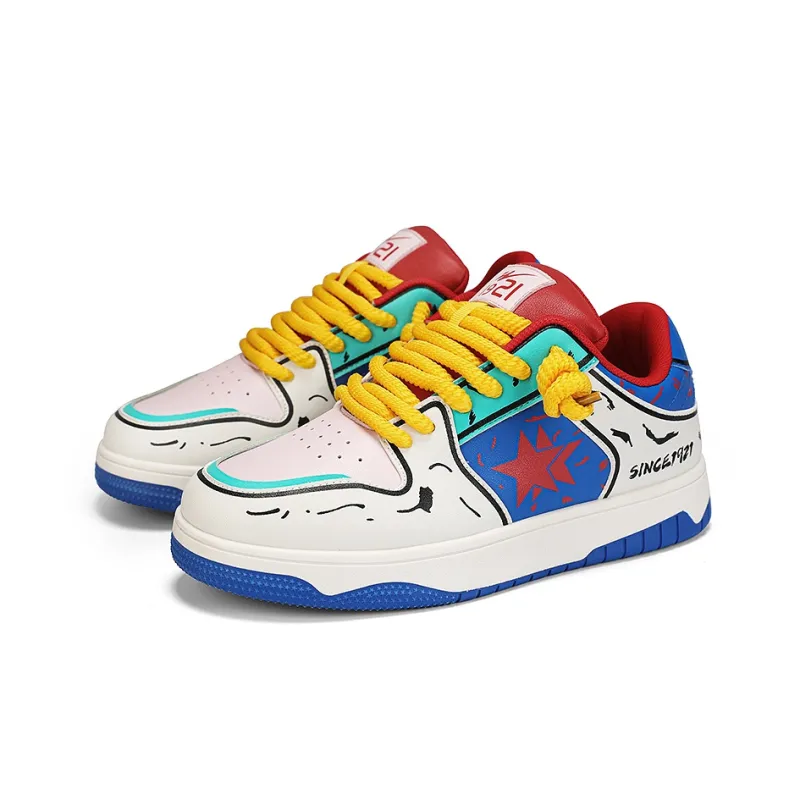 DOUBLE STAR 88 Slip Resistant Cushioning Abrasion Resistant Lightweight Breathable Low Top Skateboard Shoes Unisex-14