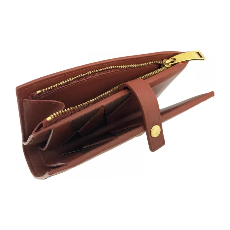 Bottega Veneta Calfskin Wallet Women's Brick & Brown-4