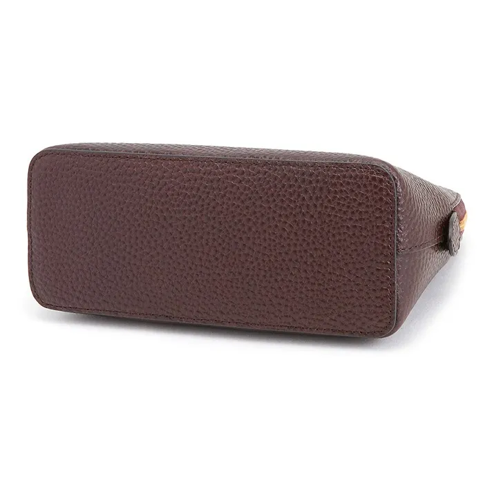 Mulberry Cow Leather Makeup Bag Women's Brown-4