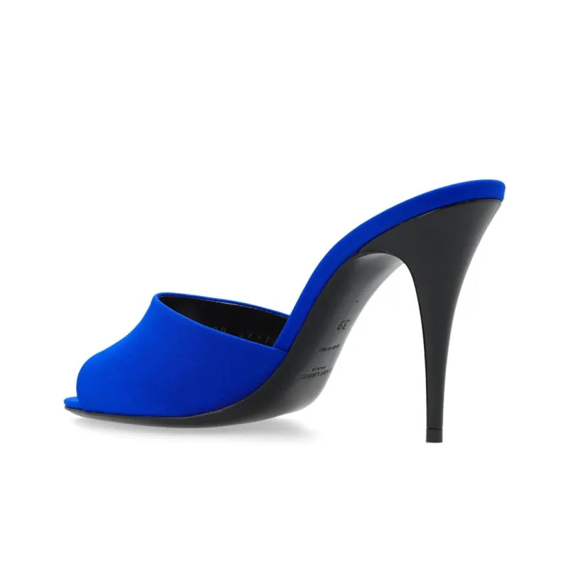 SAINT LAURENT LA 16 Silk Heeled Mules-3
