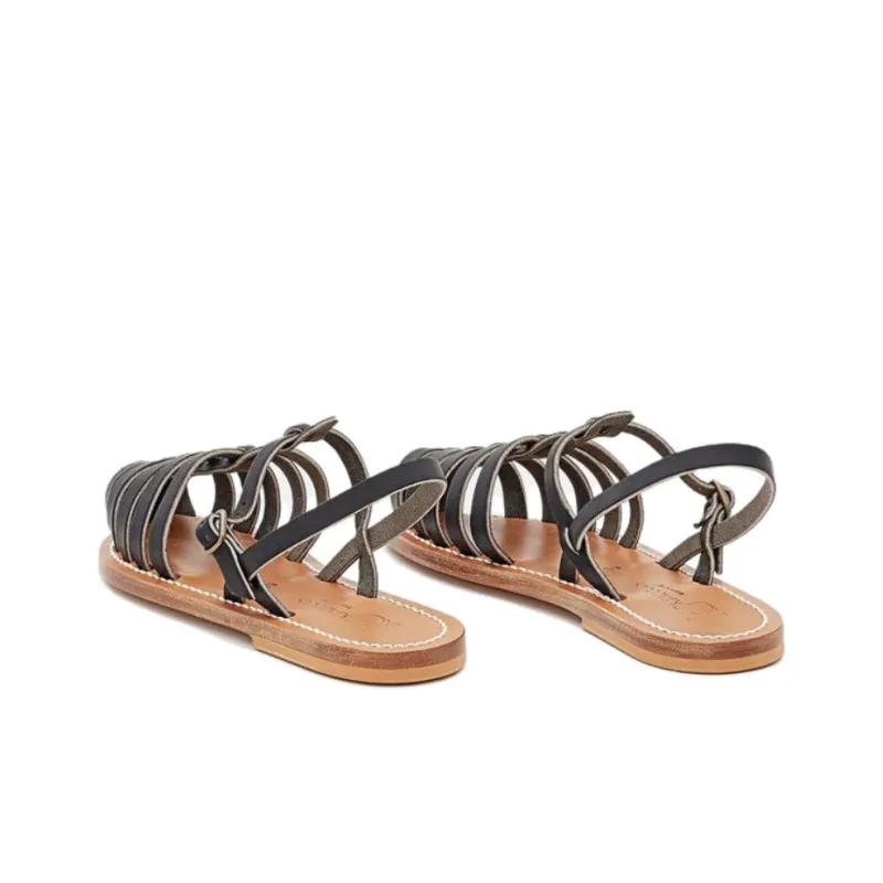 K Jacques St Tropez Roman Sandals Women's Black-3