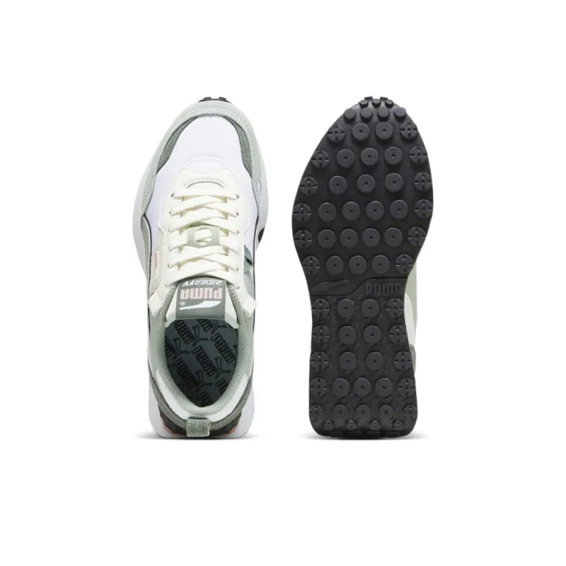 PUMA Future Rider Fv Vintage Trainers 'Green White' Women's-3