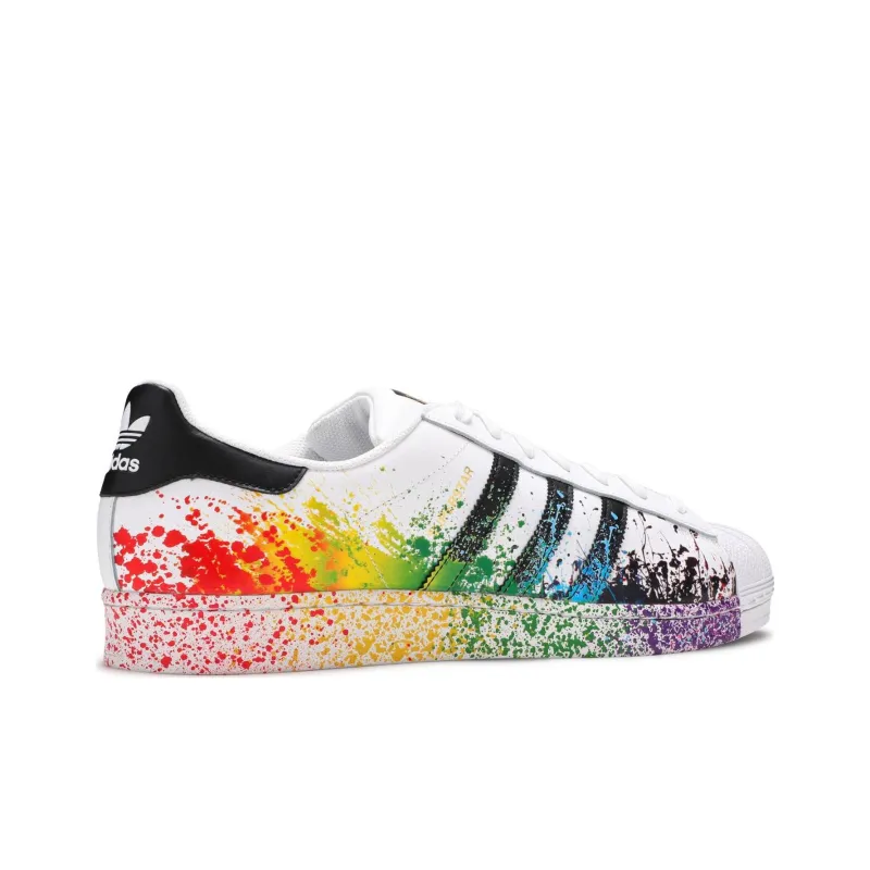 Adidas Originals Superstar Pride Shoes 'White Black Multi Color'-2