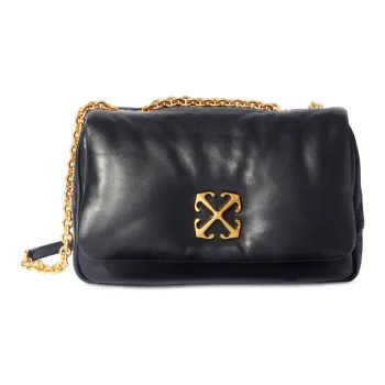 OFF-WHITE Jitney Logo Plaque Puffer Shoulder Bag