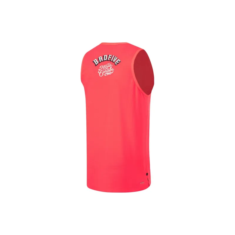 LiNing x MISTER CARTOON Badfive Basketball Jerseys Men's Fluorescent Flame Red-1