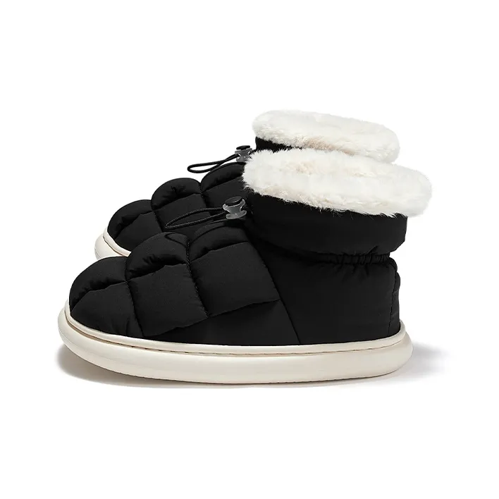 Feiyue Tofu Insulated Shoe Water-Resistant Mid-Top Casual Shoes Women's Black-3