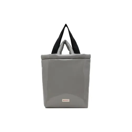 MARNI Patent Leather Tote Bag, Shopping Bag, Shoulder Bag, Crossbody Bag, Handbag Regular Women's Gray