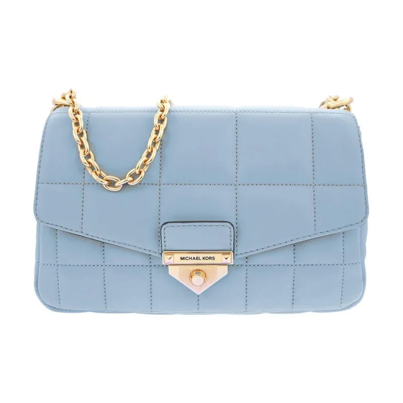 MICHAEL KORS Soho Sheepskin Crossbody Bag, Shoulder Bag Tubas Women's Light Blue-0