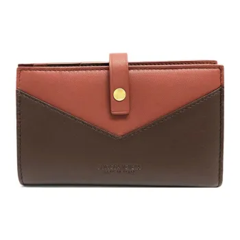 Bottega Veneta Calfskin Wallet Women's Brick & Brown
