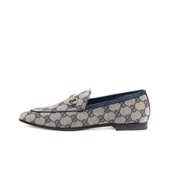 GUCCI Jordaan Loafer Blue GG Canvas