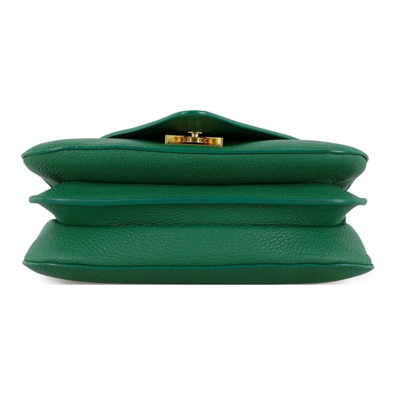 Bottega Veneta Calfskin Envelope Bag, Shoulder Bag, Crossbody Bag Women's Bright Green-4