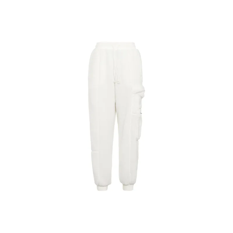 Adidas Originals Teddy Cargo Knitted Sweatpants Unisex Bright White-1