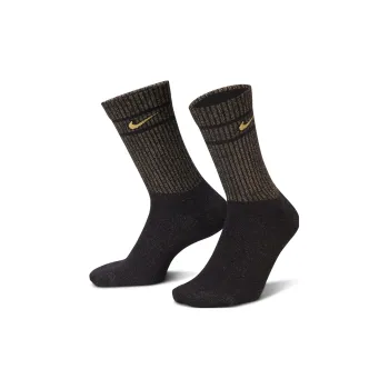 Nike ESSENTIAL Embroidered Logo Mid Calf Socks 2 Pack Black
