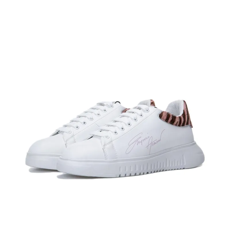 EMPORIO ARMANI Low Top Skateboard Shoes Women's White-2