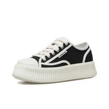 GIRDEAR Anti-Slip Wear-Resistant Low-Top Skateboard Shoes Women's Black
