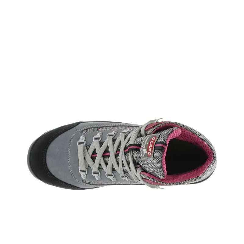OLANG High Top Outdoor Shoes Unisex Gray Red-3