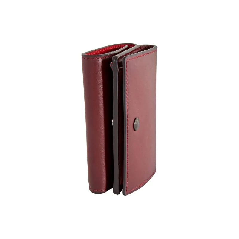 COACH Leather Wallet Women's Black Red & Burgundy-1