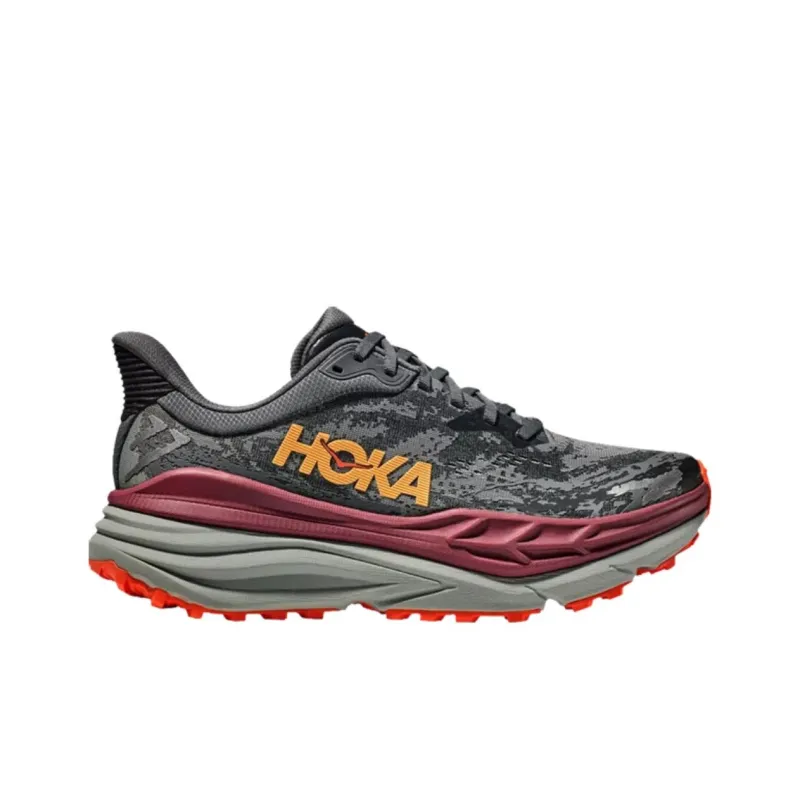 HOKA ONE ONE Stinson 7 Cushioned Slip Resistant Low Top Running Shoes Men's Black-1