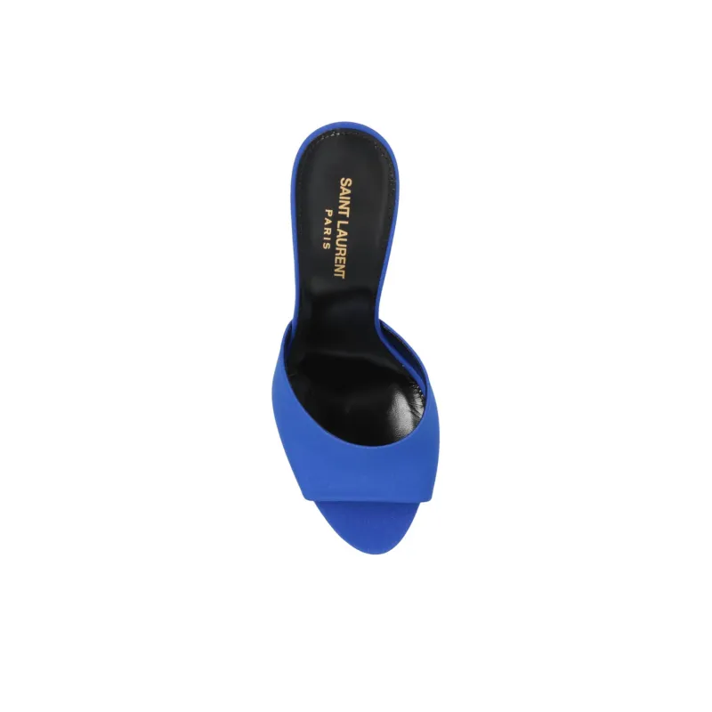 SAINT LAURENT LA 16 Silk Heeled Mules-4