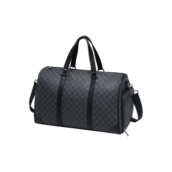 POLO PVC Synthetic Leather Travel Bag 28L Men's Dark Gray