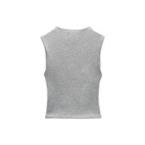 ZARA Tank Tops Women's Marbled Gray