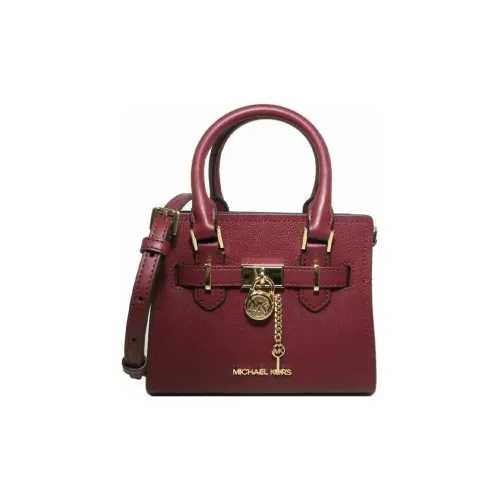MICHAEL KORS Hamilton Series Leather stayhomewithbags Bag, Shopping Bag, Shoulder Bag, Handbag Mini Women's Deep Cherry Red